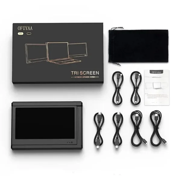 Monitor Portátil Ofiyaa P2 Tri Screen – 12” Doble Pantalla