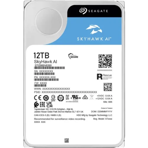 Disco Rígido Interno Seagate SkyHawk 12TB 3.5" SATA 6Gb/s