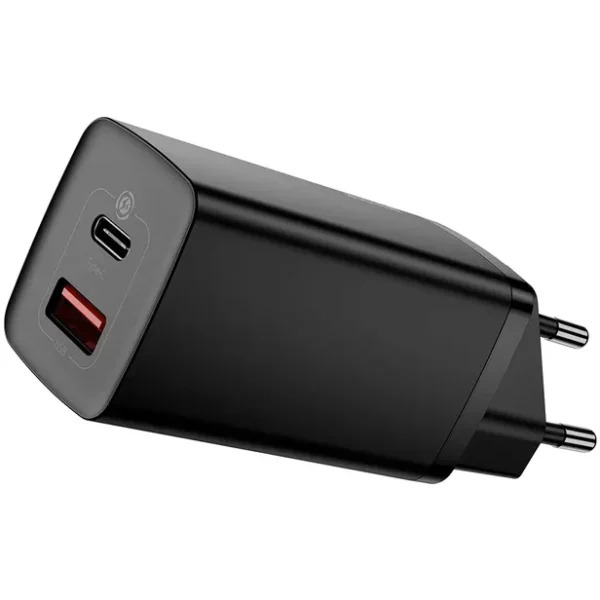 Cargador Baseus GaN2 Lite – 65W USB-A + USB-C