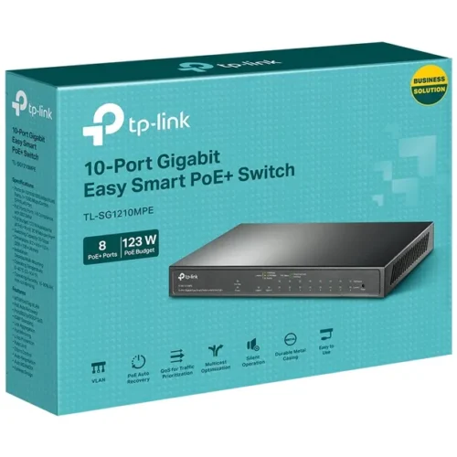 Switch TP-Link TL-SG1210MPE – 10 Puertos Gigabit con PoE+