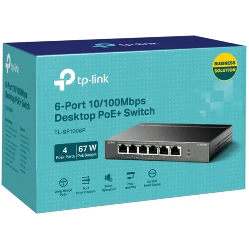 Switch TP-Link TL-SF1006P – 6 Puertos 10/100 Mbps (PoE)