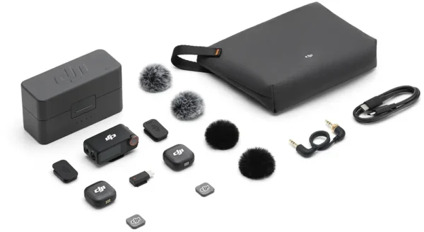 Micrófono Inalámbrico DJI Mic 3 – Kit Completo (2 TX + 1 RX + Estuche de Carga)