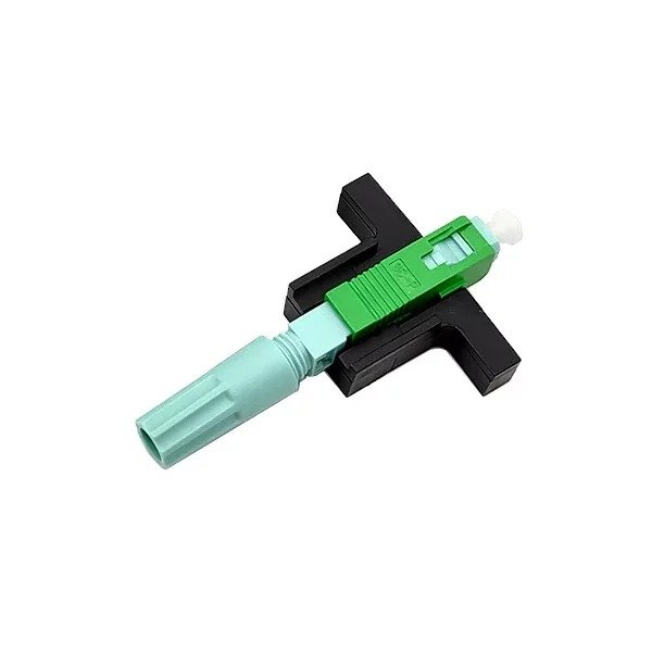 Conector Rápido SC-APC Reutilizable Rosca T para Fibra Óptica
